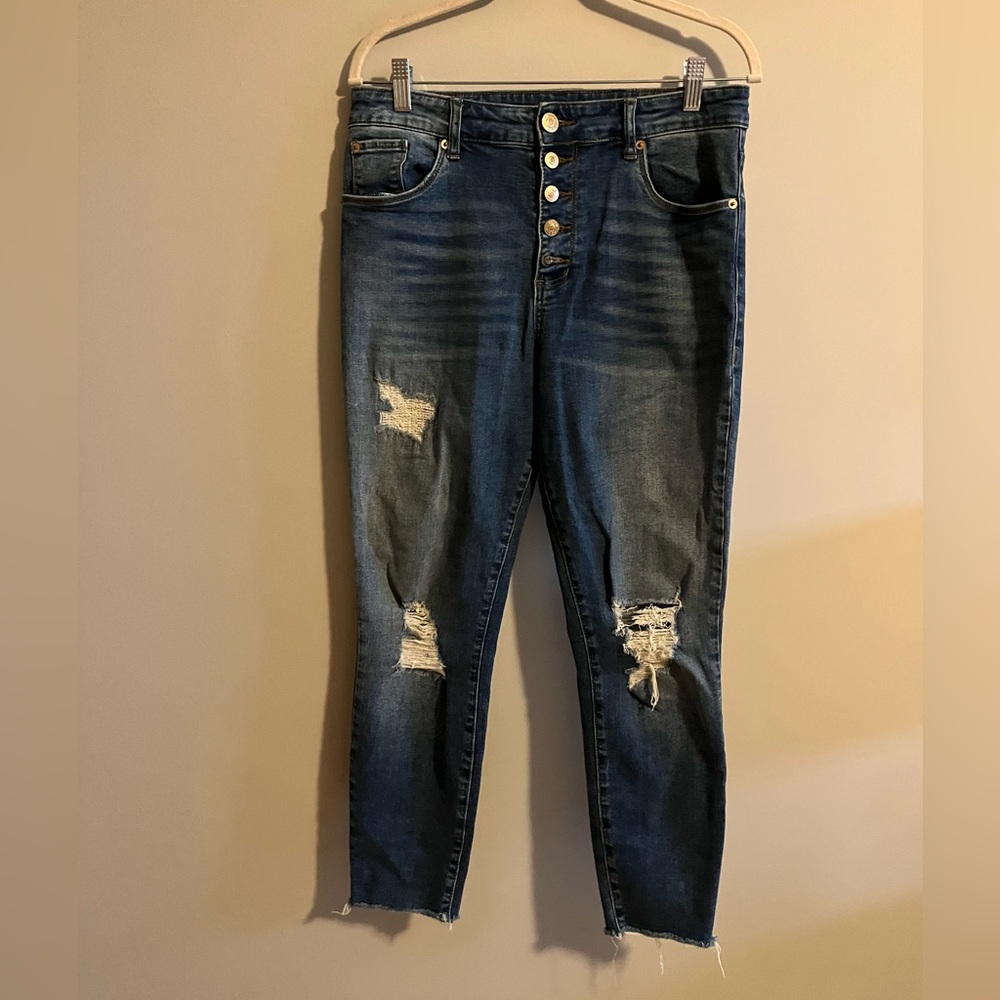 Sts Blue Brie Distressed High Rise Ankle Skinny Jeans Size 29